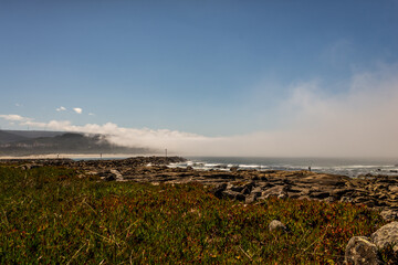 North of Portugal Atlantic coastline with some morning fog