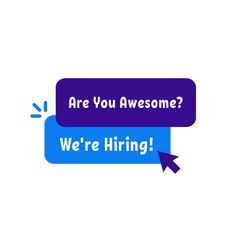 we re hiring simple badge