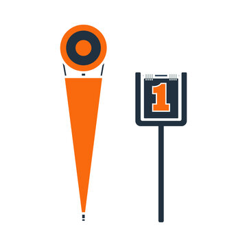 American Football Sideline Markers Icon