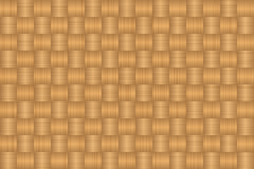 Wood plank bamboo brown texture background. 
Retro woven wood pattern background.