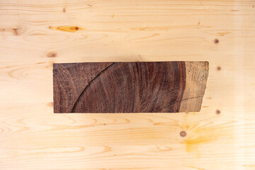 Natural solid wood background with space for brand
