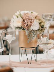 wedding reception table setting