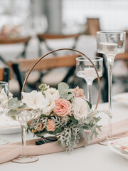 wedding reception table setting