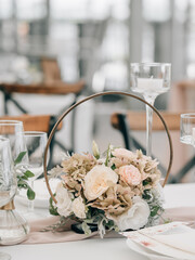 wedding reception table setting