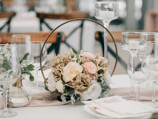 wedding reception table setting
