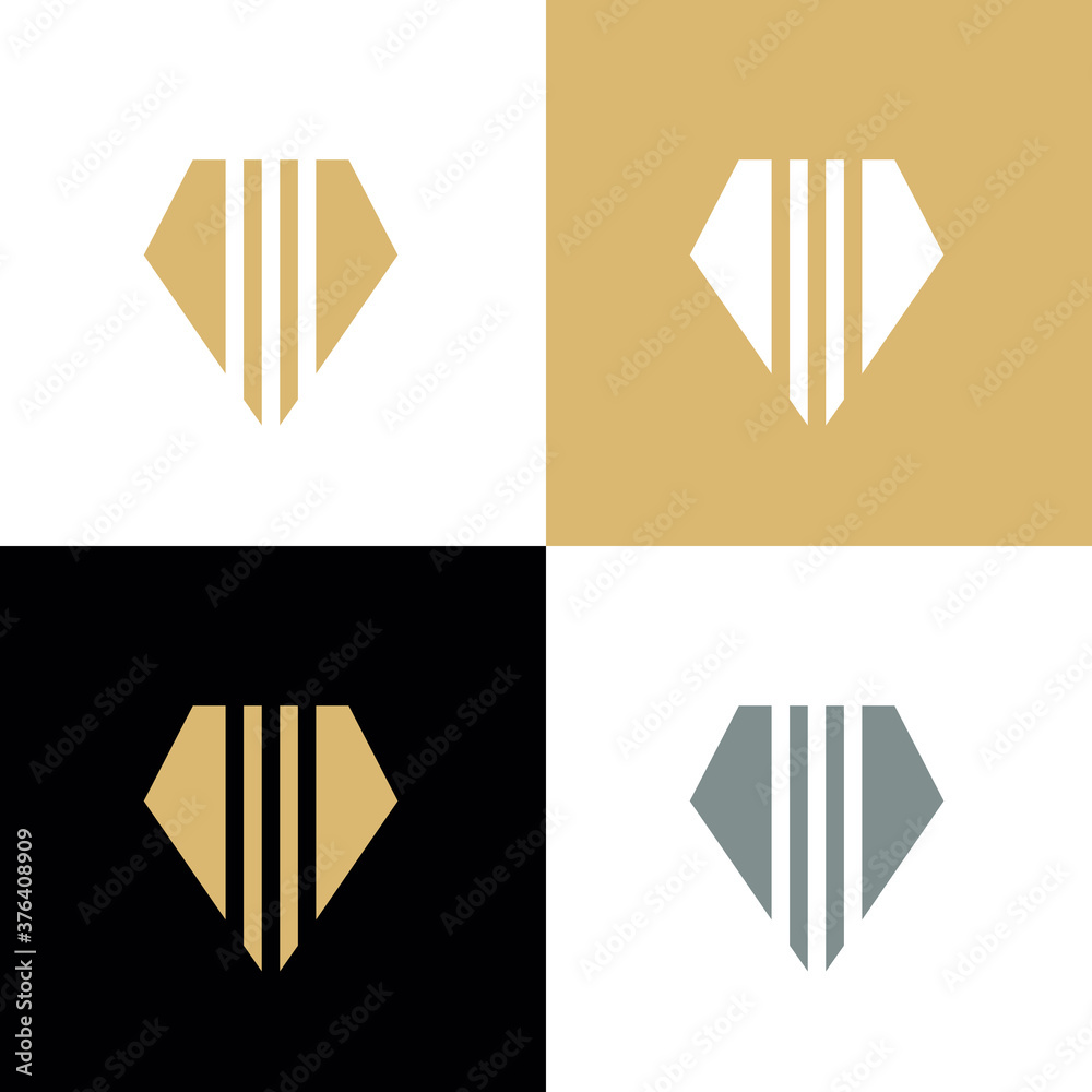 Wall mural Abstract diamond logo icon design template elements - Vector