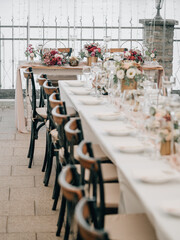 wedding reception table setting