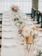 wedding reception table setting