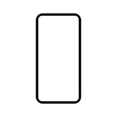 mobile phone mockup vector illustration. cellphone, smartphone isolated on white background. simple modern design.