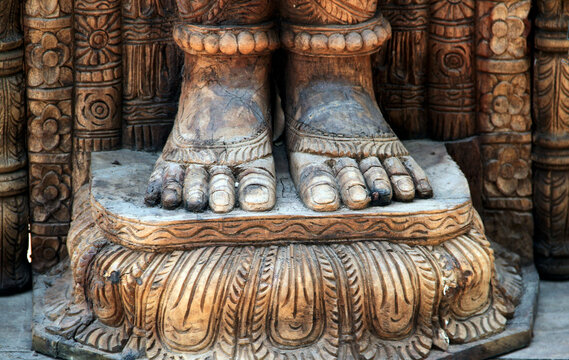 Feet of God at temple