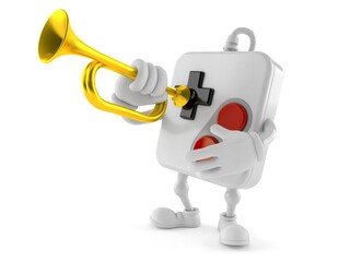 Gamepad character playing the trumpet