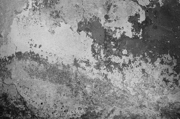 Cracked and peeling paint old wall background.