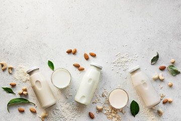 Fototapeta na wymiar Plant based vegan milk