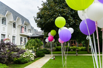 balloons in the garden