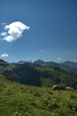 Bergpanorama w&auml;hrend der 5 Seen Wanderung auf dem Pizol in der Schweiz 7.8.2020