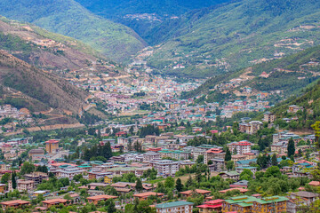 Fototapeta na wymiar Capital city of beautiful country Bhutan