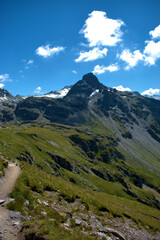 Bergpanorama während der 5 Seen Wanderung auf dem Pizol in der Schweiz 7.8.2020