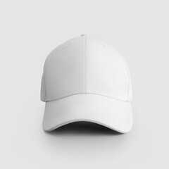 Mockup white baseball cap close up isolated on background, hat for design presentation.