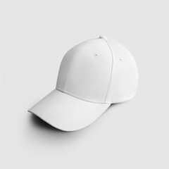 White headdress template, side and top view, blank cap for design and pattern presentation.