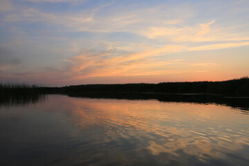 evening on lake