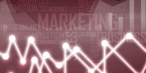 2d rendering Stock market online business concept. business Graph 