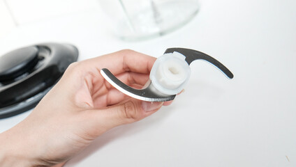 Product Photography  of a Blade of a Mini Food Processor Chopper