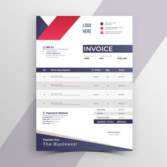 Modern Vector Invoice Template