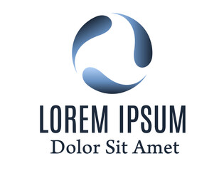 Logo with three strokes forming a circle