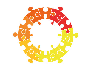 Puzzle with circular shape