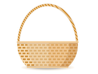 Wicker baskets made of rattan or bamboo