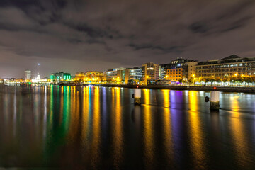  Dublin night Samuel Beckett Bridge Liffey