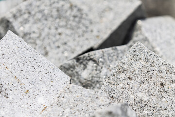 Building granite cobblestones texture background