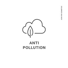 Vector logo, badge or icon for natural and organic products. Eco safe sign design. Anti pollution sign.