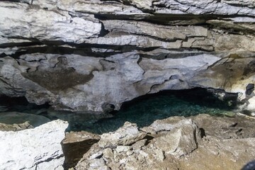 Kungurskaya cave in russia is dark and cold