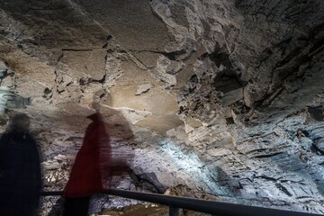Kungurskaya cave in russia is dark and cold