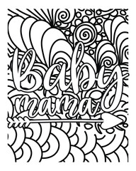 pregnancy coloring book page design.