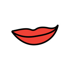 Smirk expression icon design template vector isolated