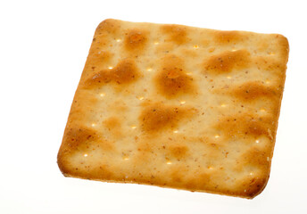 Cream Cracker on a white background