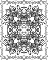 Mandala coloring book. stress reveling  coloring page 