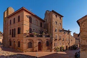 Fototapeta premium Altstadt von Certaldo in der Toskana in Italien 