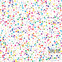 Seamless Pattern with Colorful polka dots © writerfantast