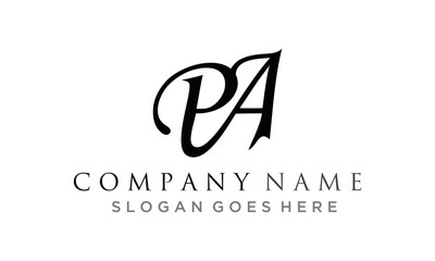 P&A letter icon logo