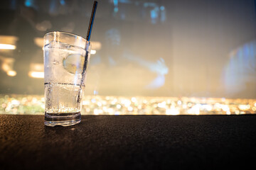 Close-Up Of Drink On Retaining Wall