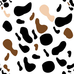 cow spots seamless pattern. Endless texture wallpaper,printing on fabric
