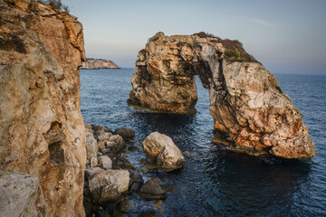 arco natural de roca Es Pontas,Santany&iacute;,islas baleares, Spain