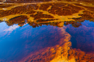 Río Tinto - Red River, Sierra Morena, Gulf of Cádiz, Huelva, Andalucia, Spain, Europe