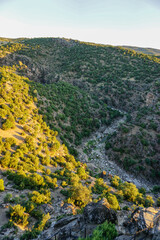 Tasyaran Valley natural park in Usak Turkey water worn out rocks in millions of years
