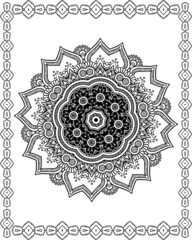 Mandala coloring book. stress reveling  coloring page 