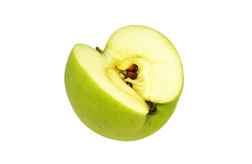 half of green apple