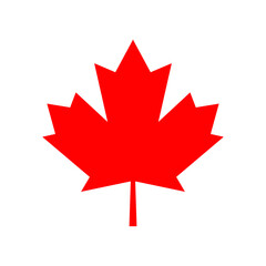 Maple leaf vector icon. Maple leaf vector illustration. Canada vector symbol maple leaf clip art. Red maple leaf.
